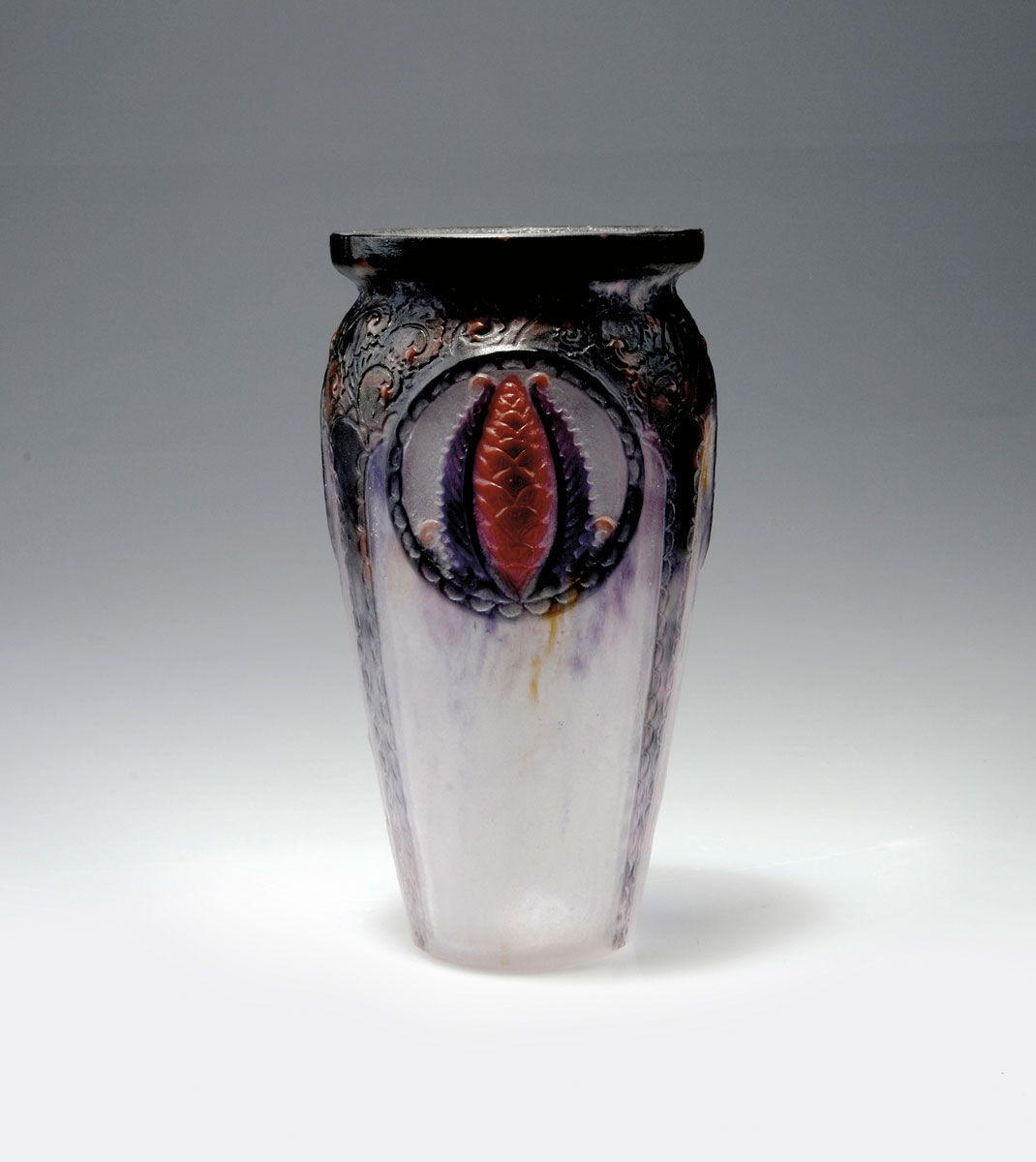 pinecone vase of gabriel argy rousseau 1885 1953 pa¢te de verre vase art deco with gabriel argy rousseau 1885 1953 pa¢te de verre vase