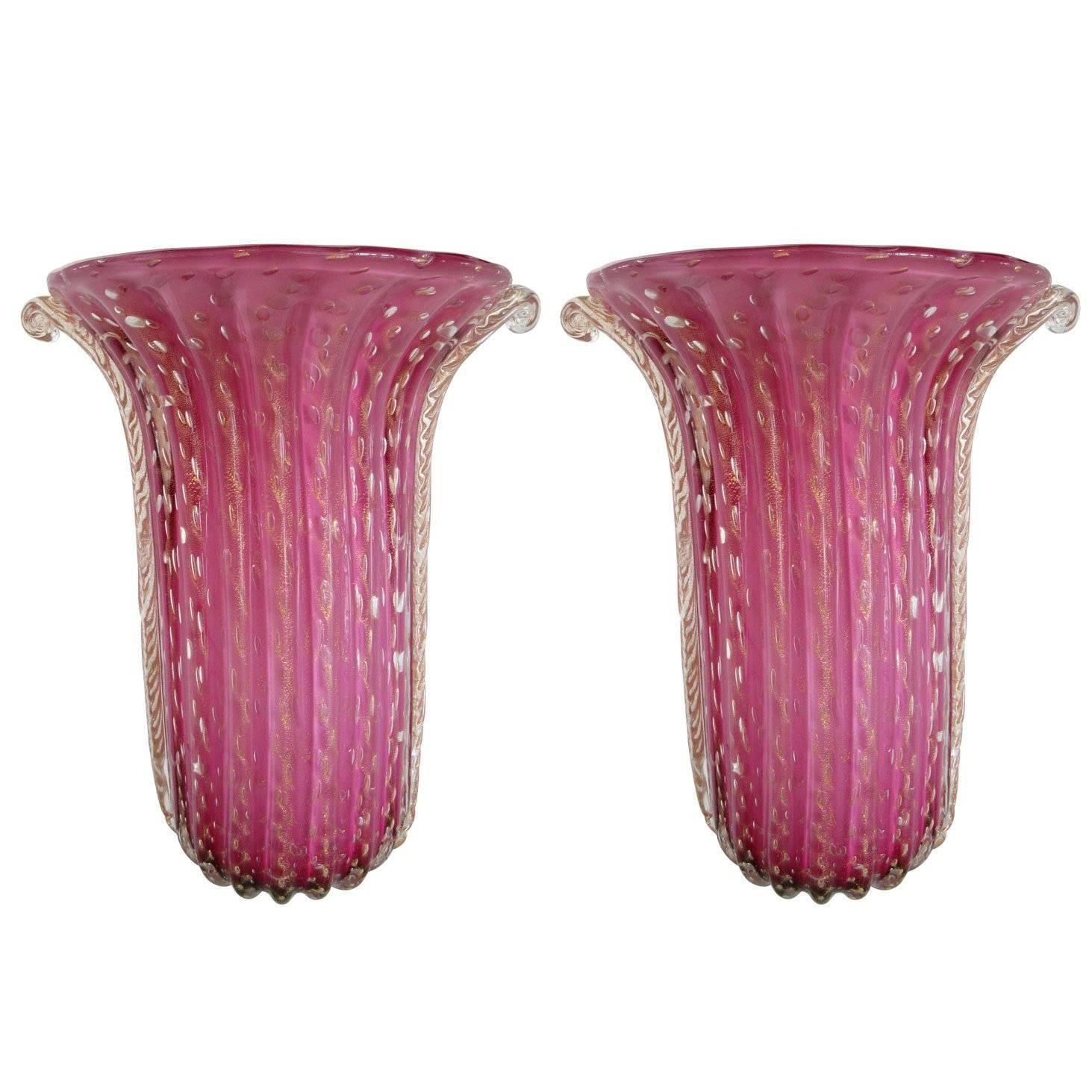 22 Great Pink Murano Glass Vase 2024 free download pink murano glass vase of pair of pink murano art glass vases by toso my 1stdibs favorites inside pair of pink murano art glass vases by toso