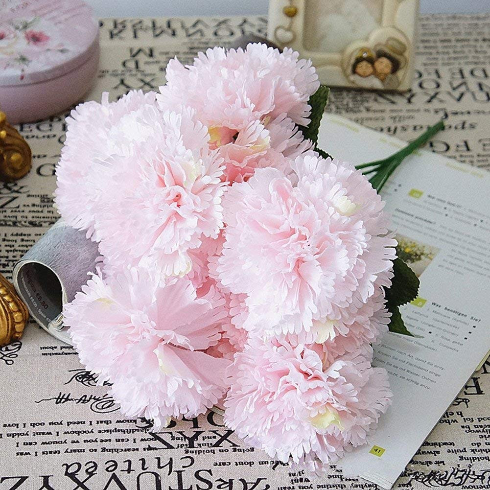 pink peonies in glass vase of amazon com nx flag artificial flowers 10 heads silk peony flowers with regard to amazon com nx flag artificial flowers 10 heads silk peony flowers bridal bouquets 15 7in fake carnation flowers wedding home decoration light pink home