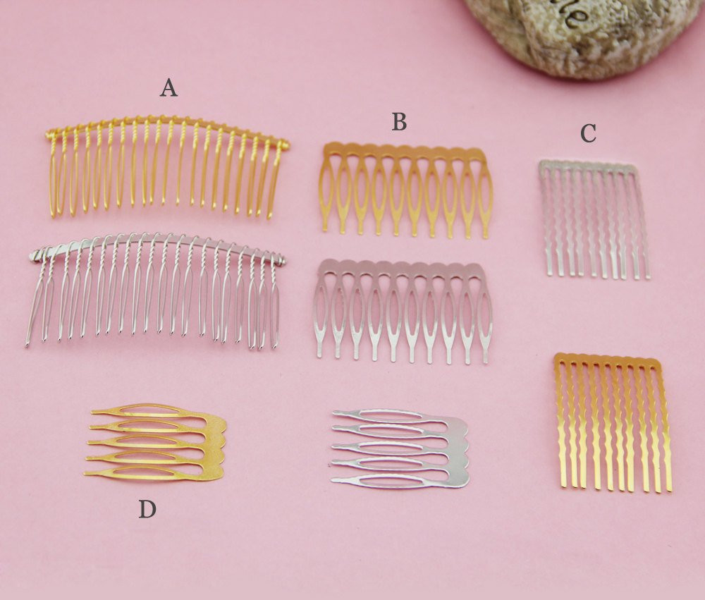 plastic cowboy boot vase of 10pcs silver gold hair combs wire metal hair combs small etsy in dzoom