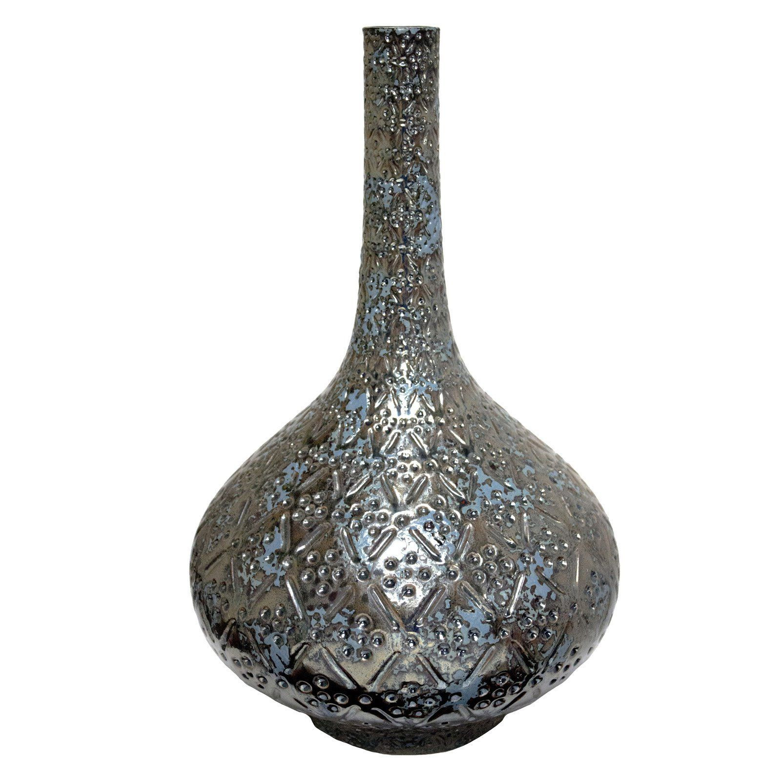 13 Popular Polyresin Vase 2024 free download polyresin vase of sagebrook home pitted bottle table vase vc10018 01 pertaining to table vase ceramic blue bronze 10531