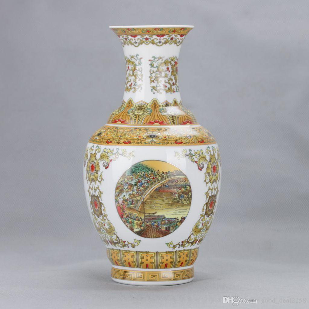 porcelain vase china of chinese famille rose porcelain hand painted market motif vase w with regard to chinese famille rose porcelain hand painted market motif vase w yongzheng mark online with 45 91 piece on good deal2258s store dhgate com