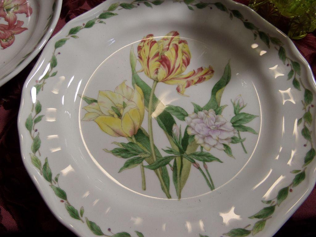 raymond waites vase of beautiful floral plates beautiful mood dinner plates 96 ct sc 1 st regarding image
