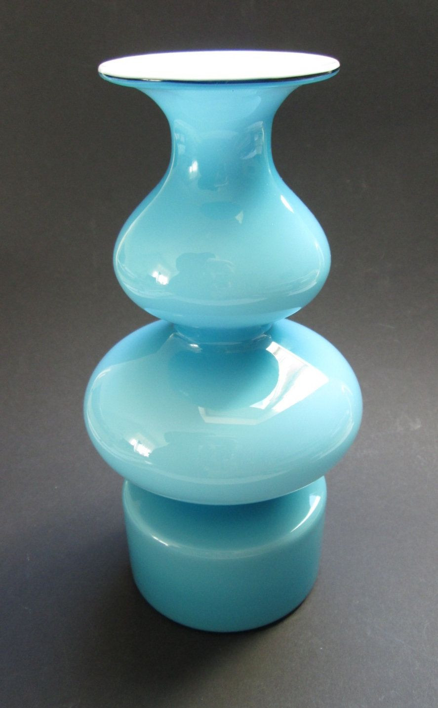 rectangular ceramic vase of blue and opal white carnaby danish vase designed 1968 by per inside blue and opal white carnaby danish vase designed 1968 by per la¼tken for holmegaard glasva¦rk a s denmark by scaldesign on etsy