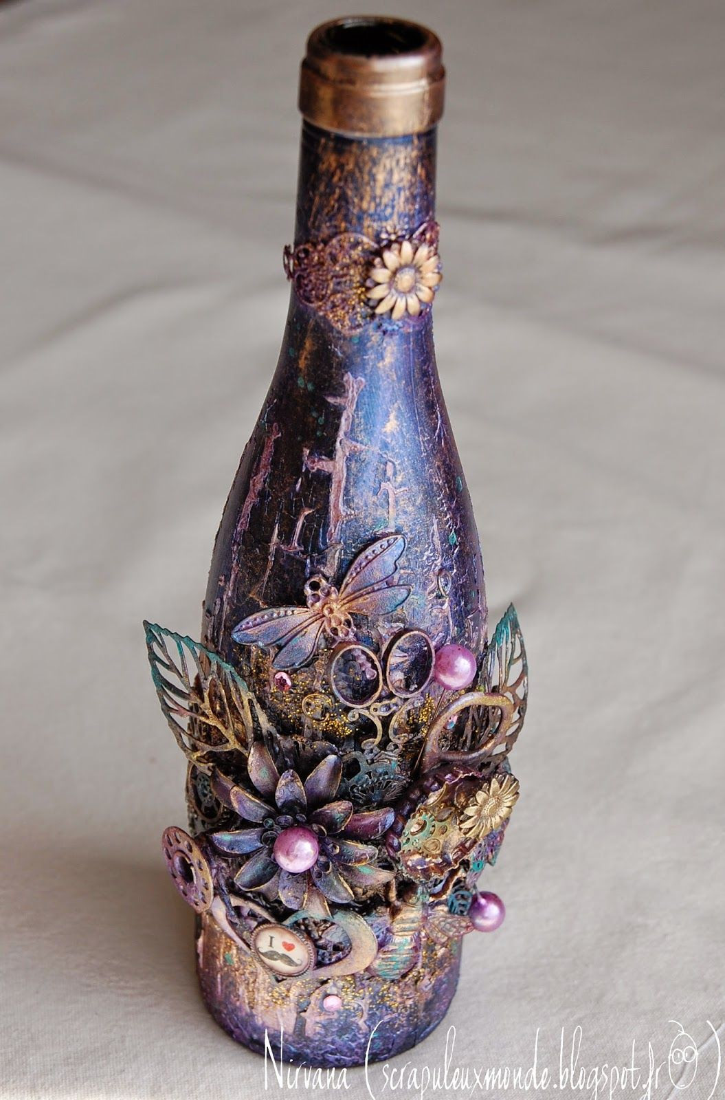 22 Wonderful Recycled Glass Bottle Vase 2024 free download recycled glass bottle vase of boire un petit coup cest agraable plastic and recycle for one of the first altered bottles we are making these will be given to all the friends for beltane