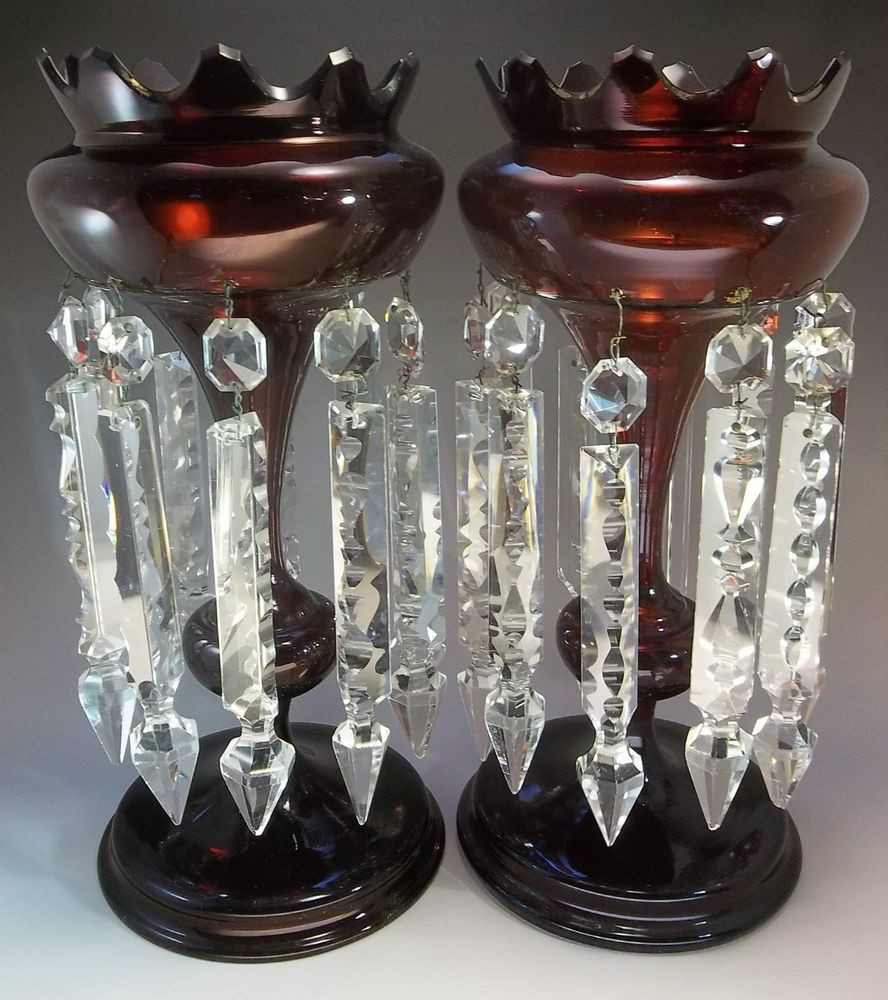 15 Unique Red Crystal Vase 2024 free download red crystal vase of pr antique victorian ruby red mantle lusters long spear prisms throughout pr antique victorian ruby red mantle lusters long spear prisms luster vase victorian unknown