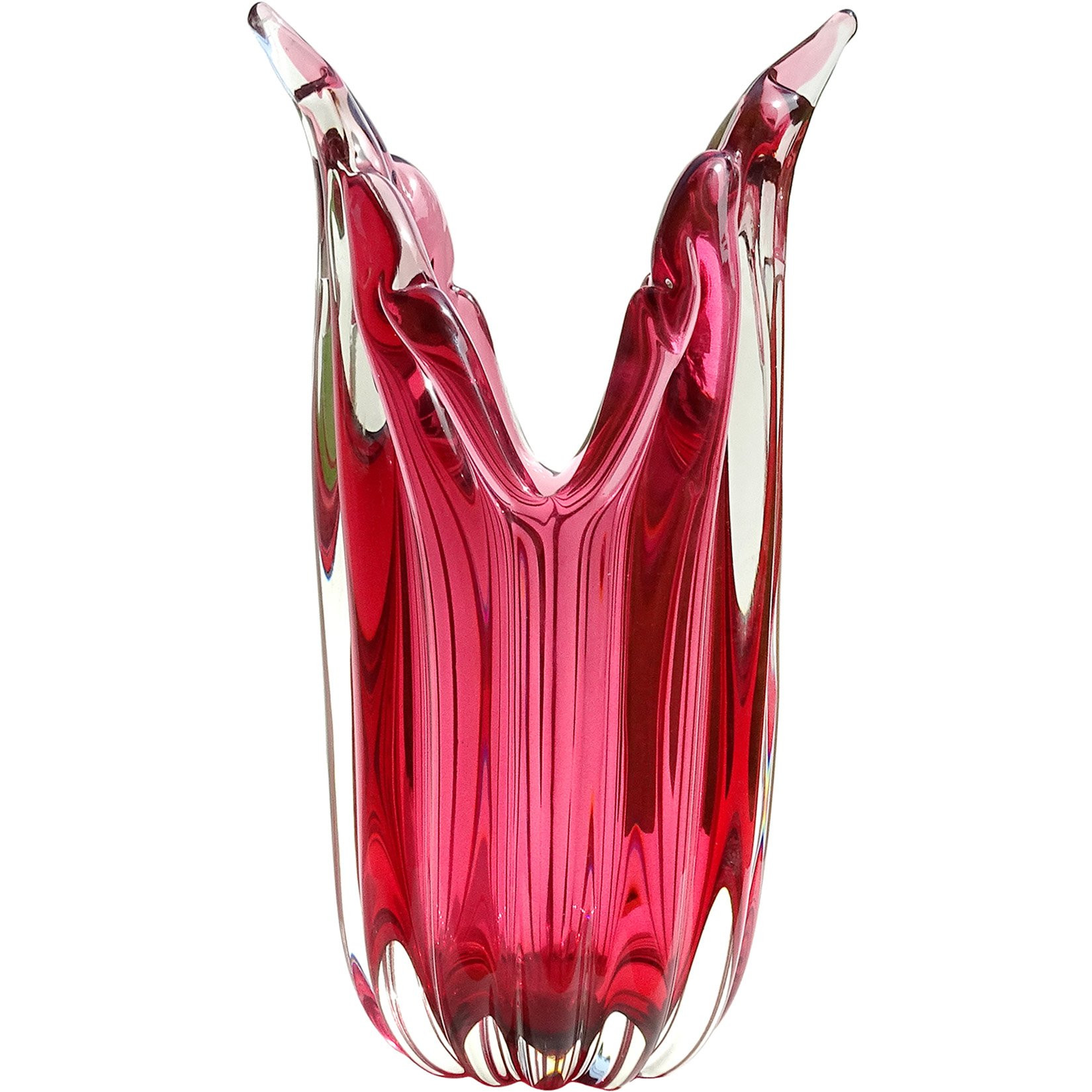 29 Stylish Red Hand Blown Glass Vase 2024 free download red hand blown glass vase of formia italian 1970s two white red crystal clear murano glass tall intended for formia italian 1970s two white red crystal clear murano glass tall flared vases f