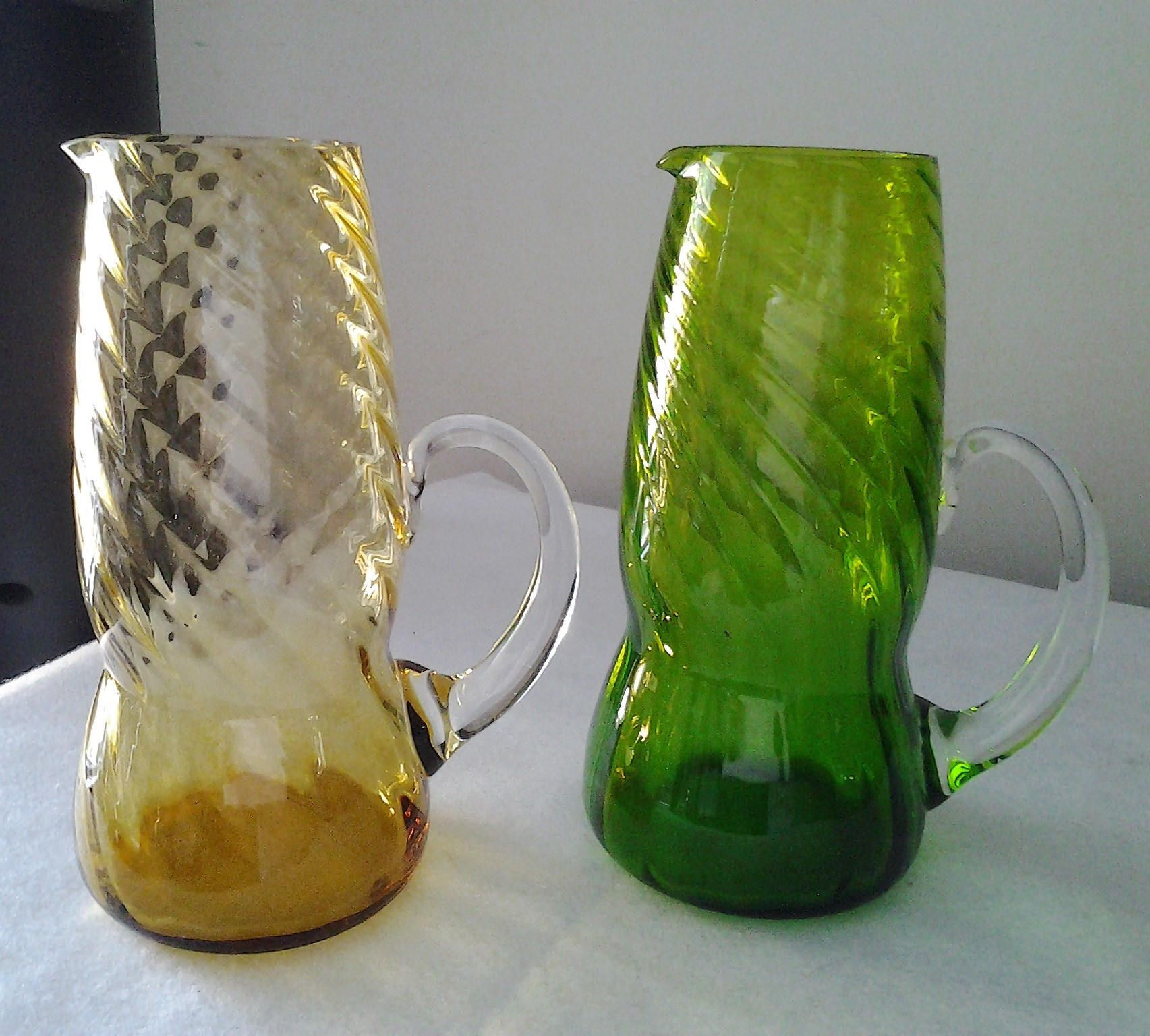 red heart shaped vase of retro amber green glass ewer vases twisted glass with clear throughout retro amber green glass ewer vases twisted glass with clear handle christmas colours