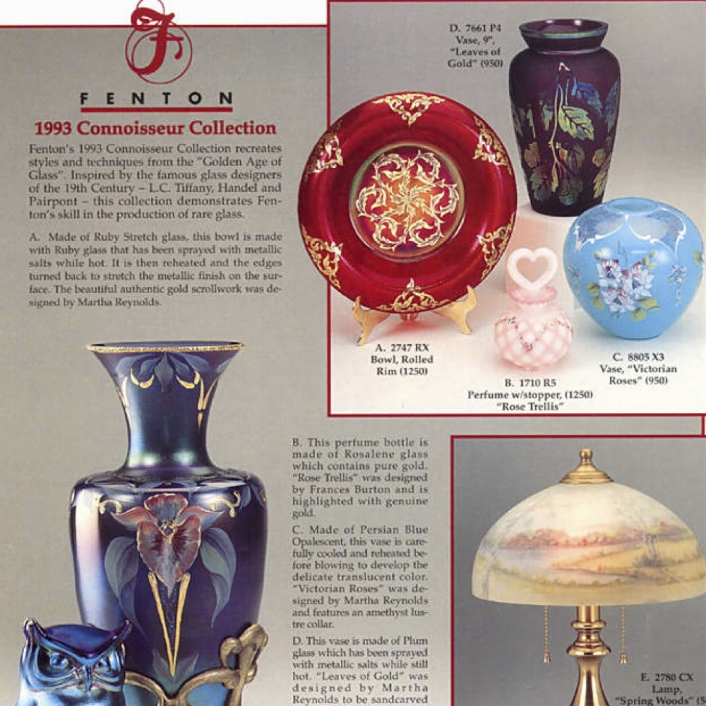 red wing vases antique of fenton catalogs 90s sgs with 1993 june