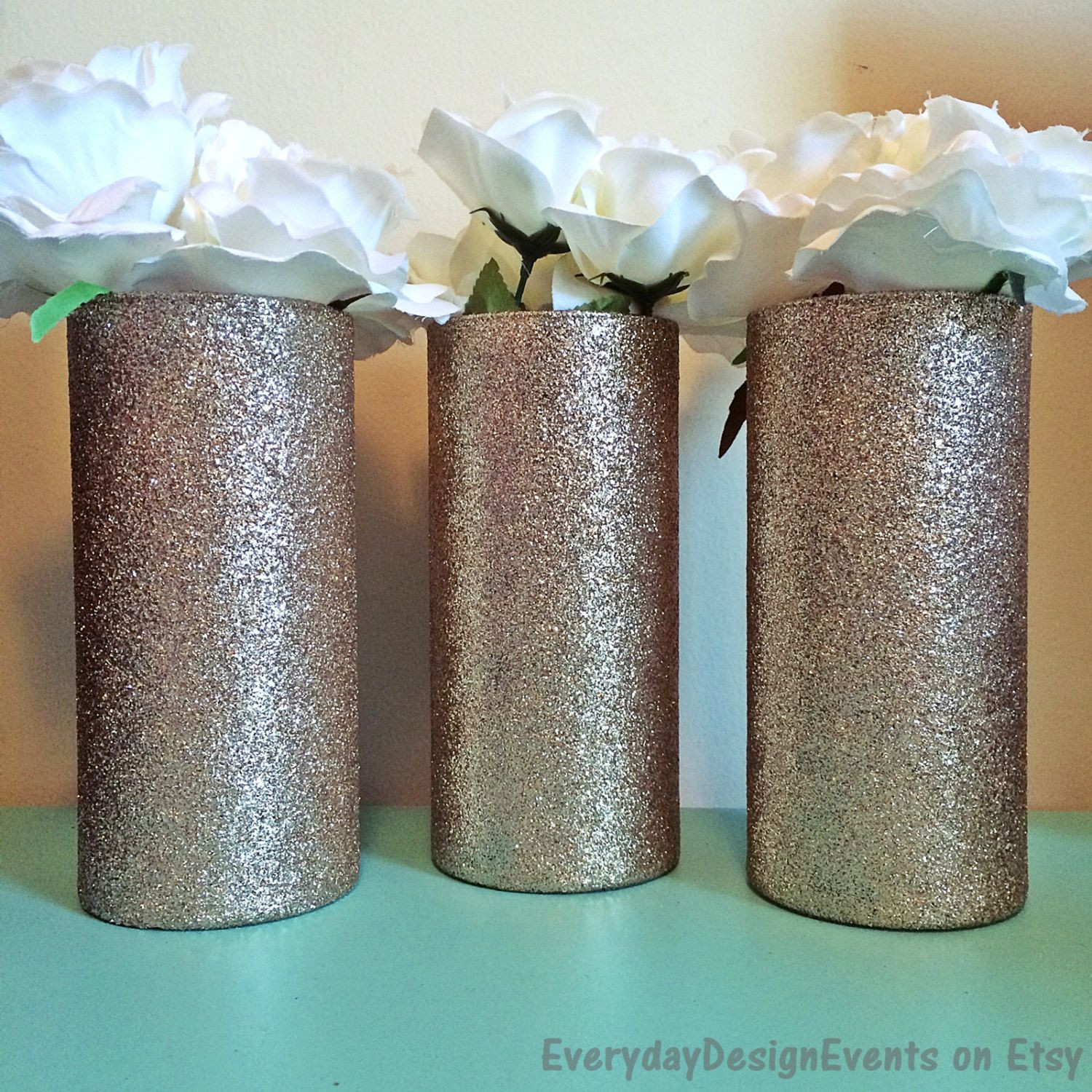 rose colored glass vase of 3 champagne gold glass vases gold vases wedding centerpieces gold with regard to 3 champagne gold glass vases gold vases wedding centerpieces gold centerpieces rose gold wedding wedding wedding decor