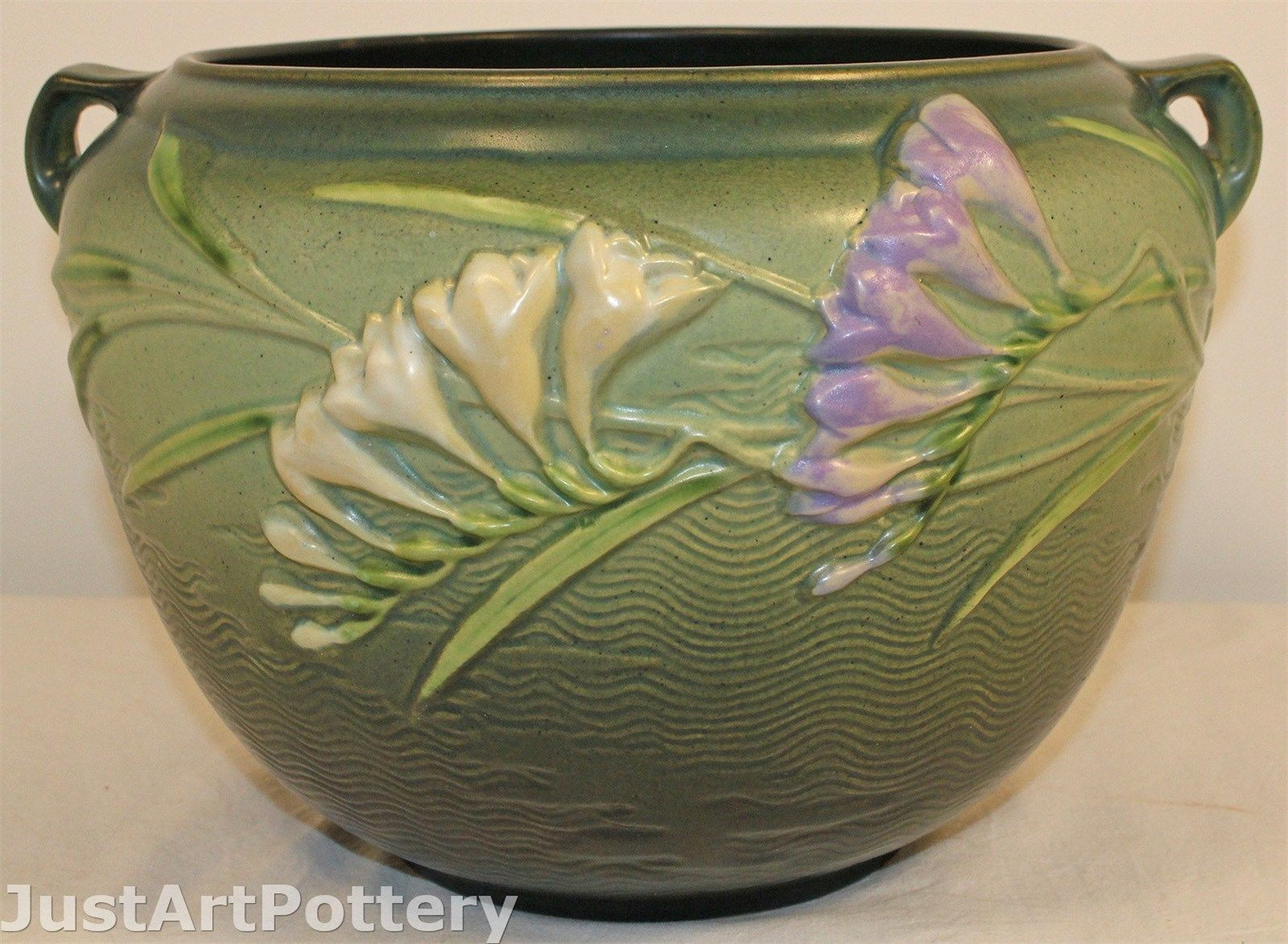 10 Fabulous Roseville Double Bud Vase 2024 free download roseville double bud vase of roseville pottery freesia green jardiniere 669 8 from just art in roseville pottery freesia green jardiniere 669 8 from just art pottery