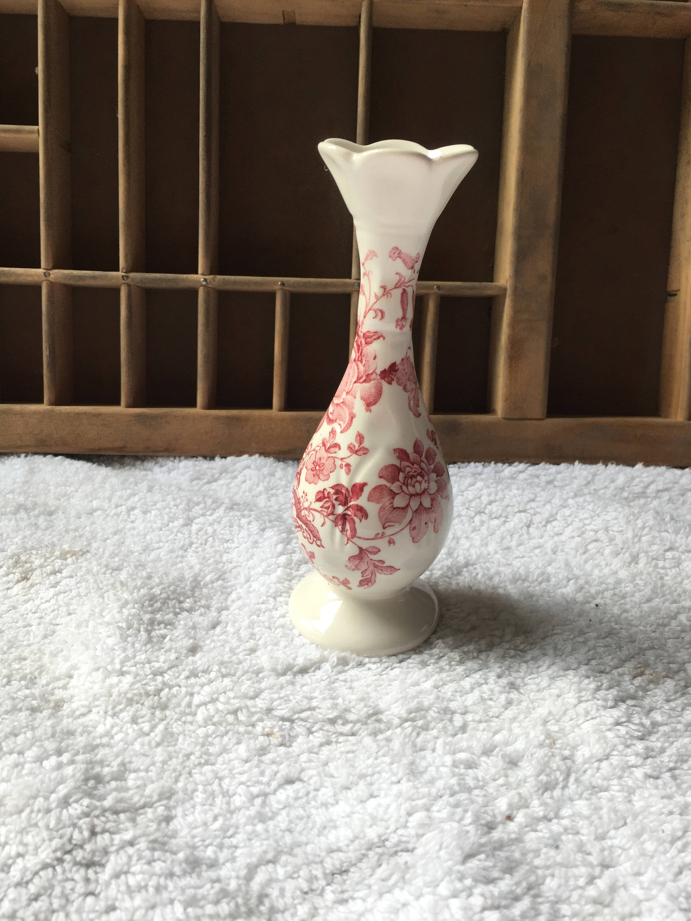 roseville pottery bud vase of vintage royal crownford charlotte ironstone red and etsy intended for dpowiaksz