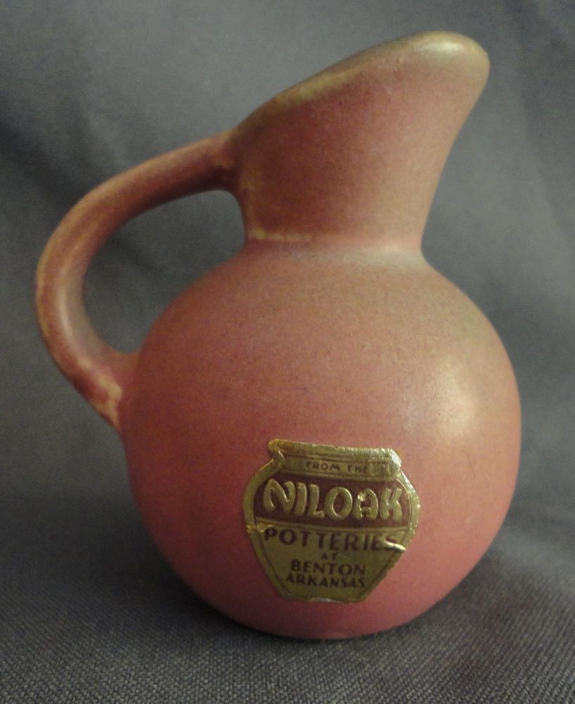 roseville pottery snowberry vase of vintage antique miniature pink pitcher niloak pottery w original with regard to vintage antique miniature pink pitcher niloak pottery w original sticker