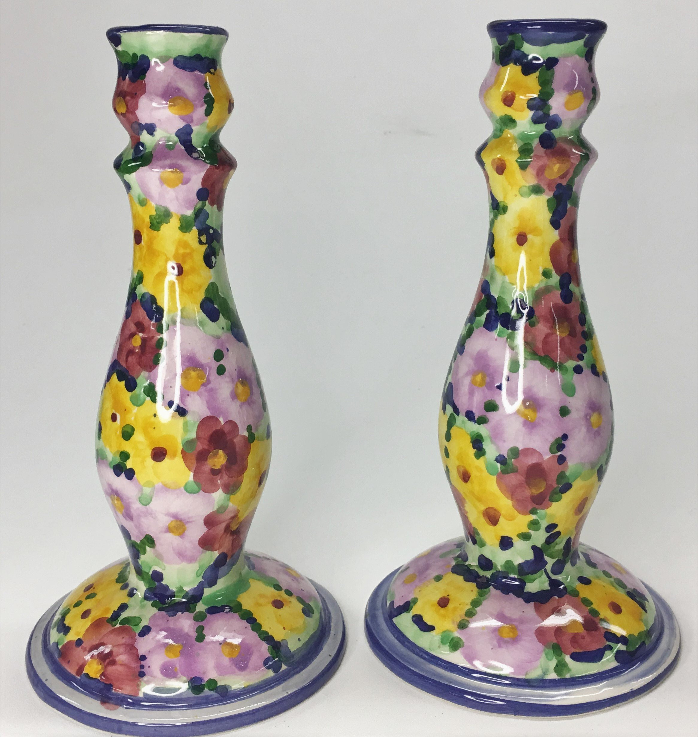 royal doulton juliet vase of pair of hand painted summer purple yellow pink floral thin throughout dzoom