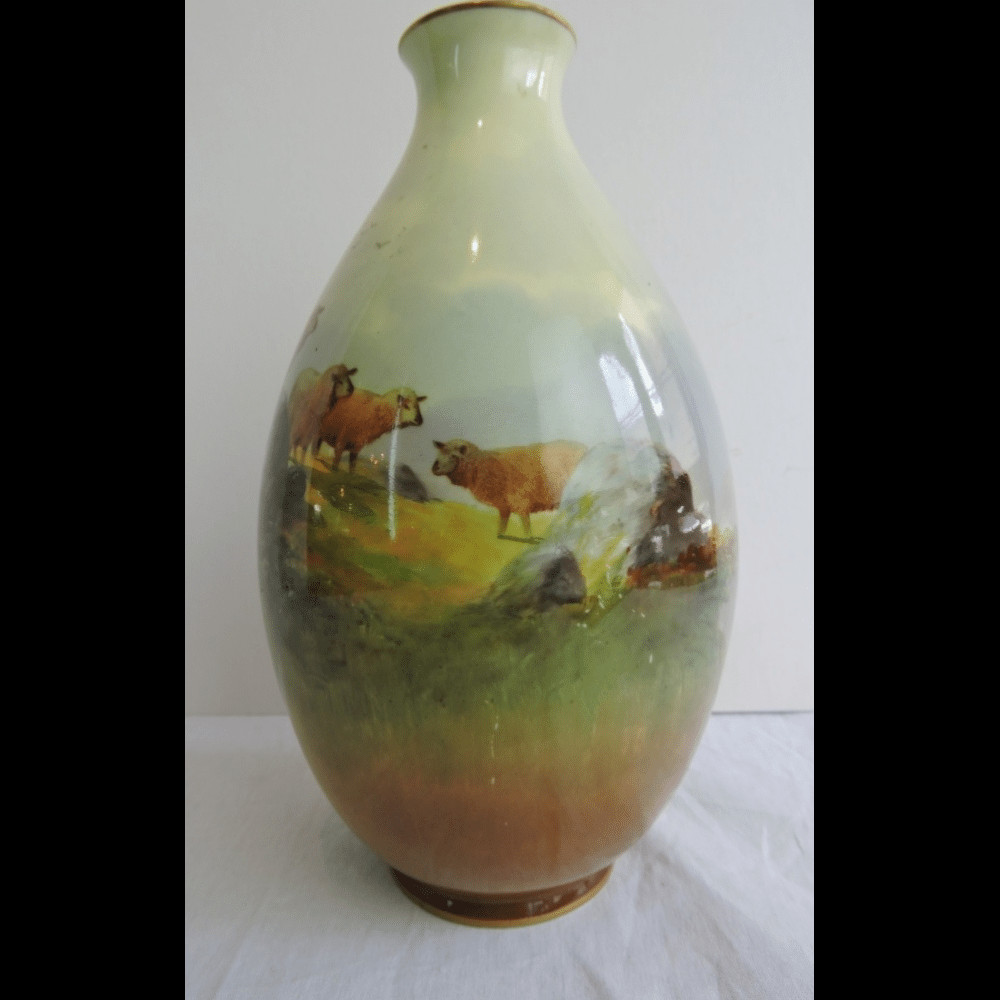 15 Amazing Royal Doulton Vases 1920 2024 free download royal doulton vases 1920 of royal doulton hand painted vase with grazing sheep circa 1900 intended for royal doulton hand painted vase with grazing sheep circa 1900 gift ideas pottery