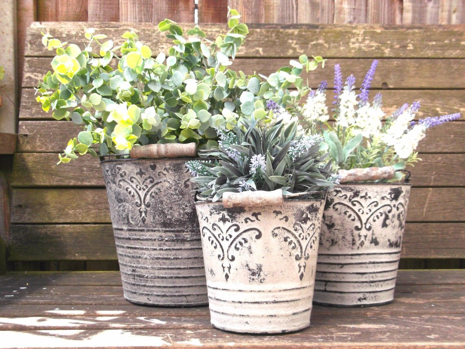 19 Recommended Rustic Metal Flower Vase 2024 free download rustic metal flower vase of french vintage style set of 3 metal garden planters containers regarding french vintage style set of 3 metal garden planters containers flower pots vases