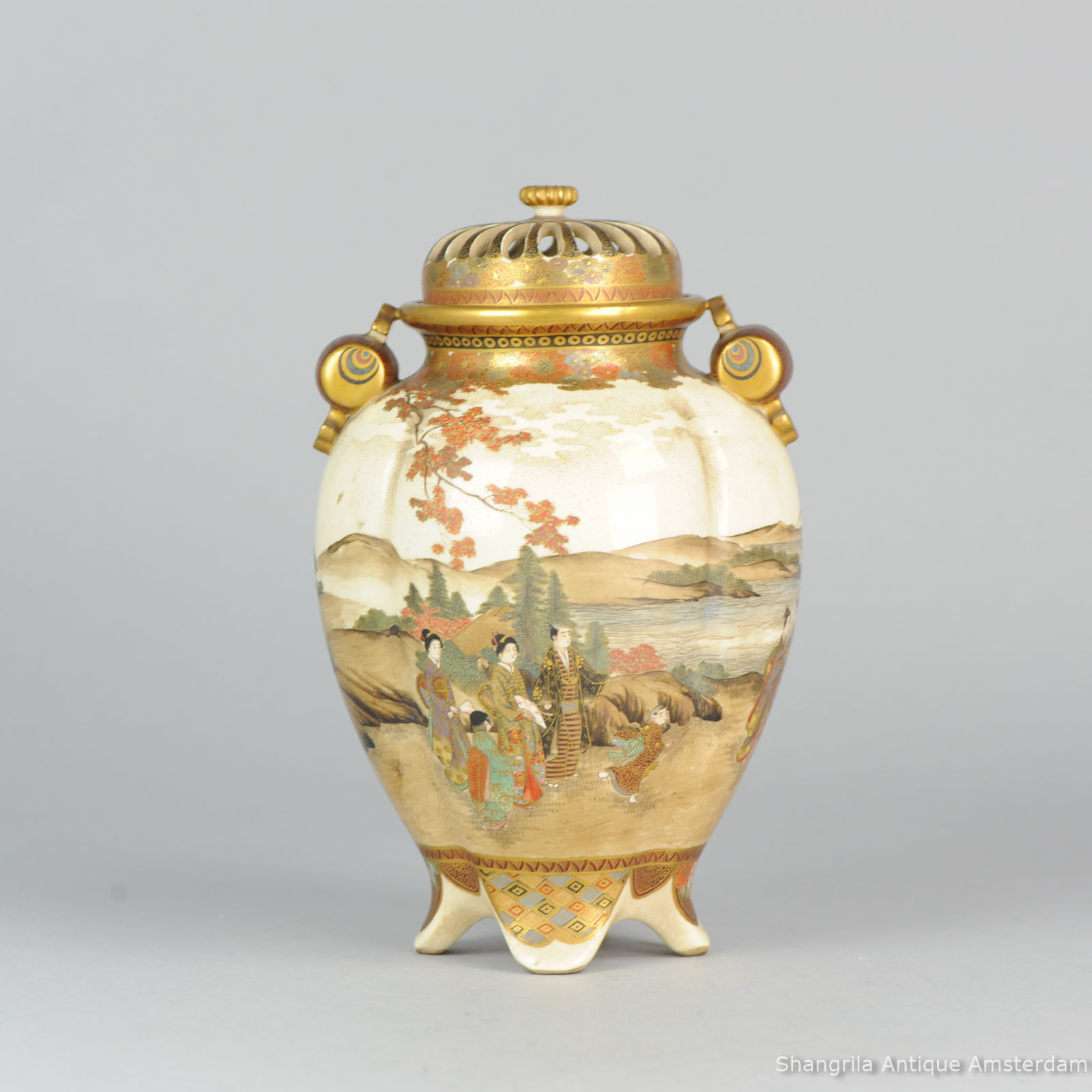 17 Amazing Satsuma Vase Ebay 2024 free download satsuma vase ebay of antique 19c japanese satsuma porcelain incense burner ebay with regard to shangrila antique