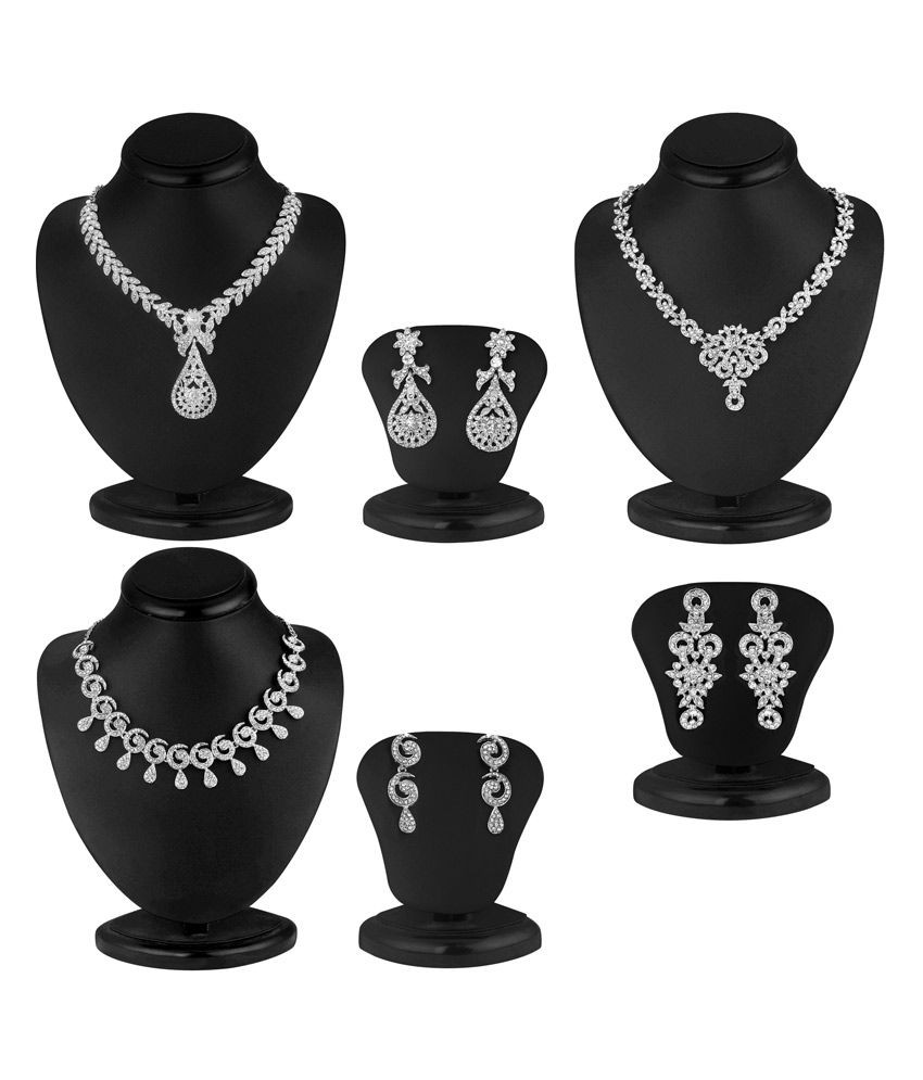 22 Awesome Silver Plated Vase 2024 free download silver plated vase of sukkhi zinc silver plated australian diamond silver necklace set of within sukkhi zinc silver plated australian diamond silver necklace set of 3