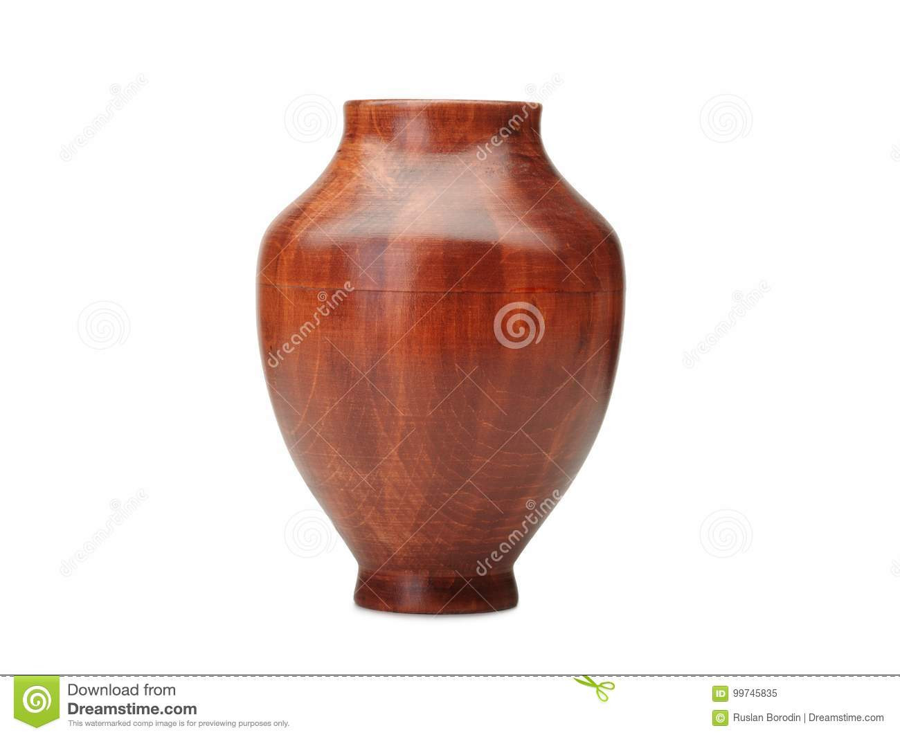 small orange glass vases of flower vase made of wood isolated on white background stock image throughout download flower vase made of wood isolated on white background stock image image of glass