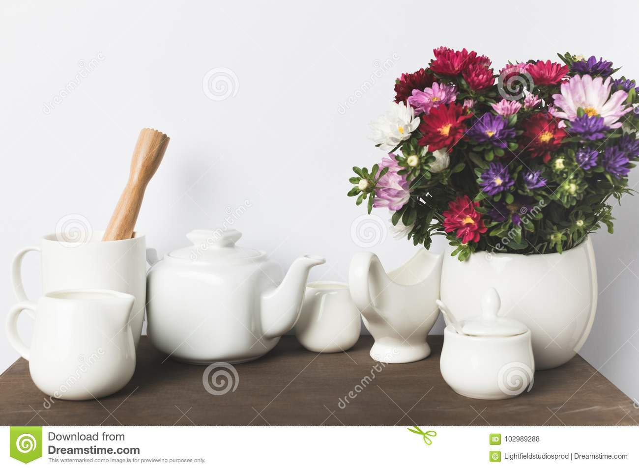 20 Ideal soccer Ball Flower Vases 2024 free download soccer ball flower vases of kitchen utensils and flowers stock photo image of domestic table intended for kitchen utensils and flowers
