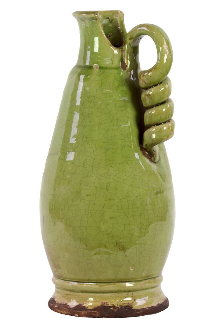 southern living tuscan vase of 380 best majolica images on pinterest flower vases jar and vase in urban trends collection ceramic round bellied tuscan vase with coiled handle craquelure distressed gloss finish yellow green ceramic tuscan green vase