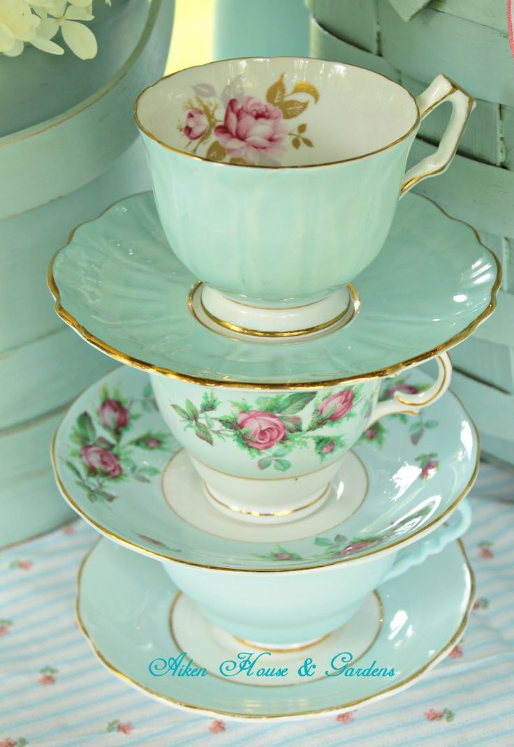 11 Best Stacked Teacup Vase 2024 free download stacked teacup vase of 6414 best tea time images on pinterest tea pots tea time and the tea with aiken house gardens touches of aqua a stack of aqua teacups for tea at rose cottage