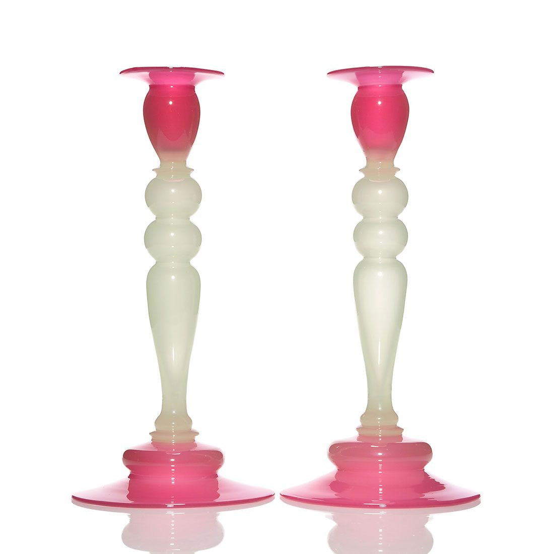 steuben crystal vase of pair steuben glass art deco candle stands shape 2956 in rosaline with regard to pair steuben glass art deco candle stands shape 2956 in rosaline and alabaster