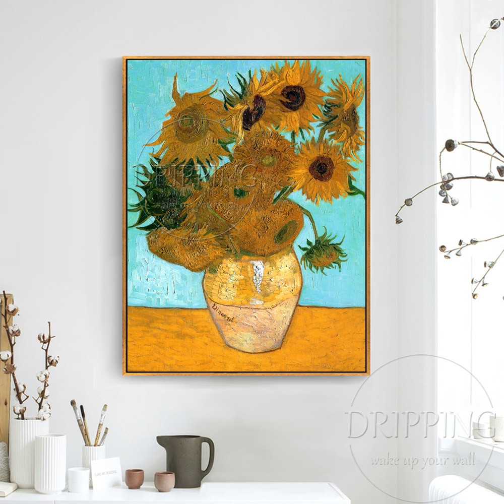 11 Recommended Sunflowers Blue Vase 2024 free download sunflowers blue vase of top artist team hand painted impressionist sunflower oil painting throughout top artist team hand painted impressionist sunflower oil painting van gogh still life vas