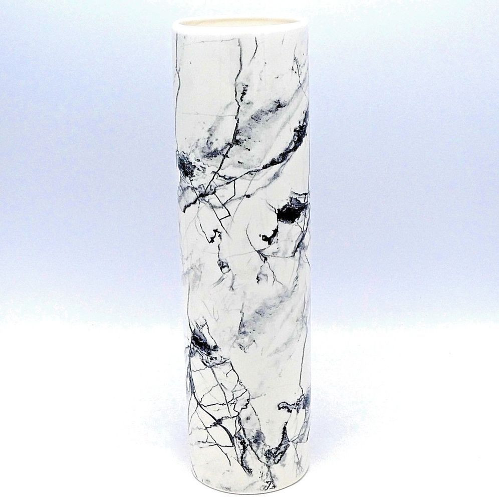 tall black cylinder vases of tall white ceramic decorative vase faux marble horsehair gray black with tall white ceramic decorative vase faux marble horsehair gray black veining 12 decorativevase