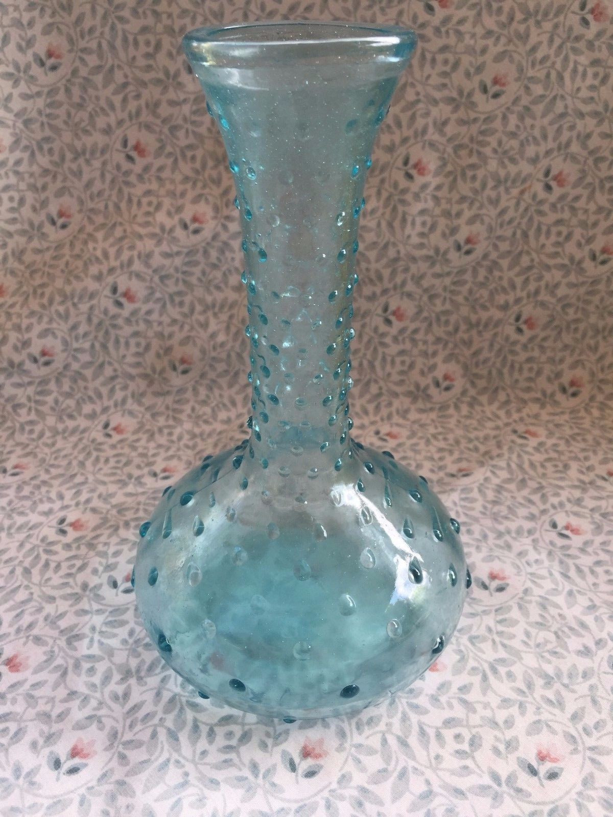 Tall Fluted Vases Of Vintage Robin Egg Blue Hobnail Art Glass Vase 7 Tall Great Pertaining to Vintage Robin Egg Blue Hobnail Art Glass Vase 7 Tall Great Condition