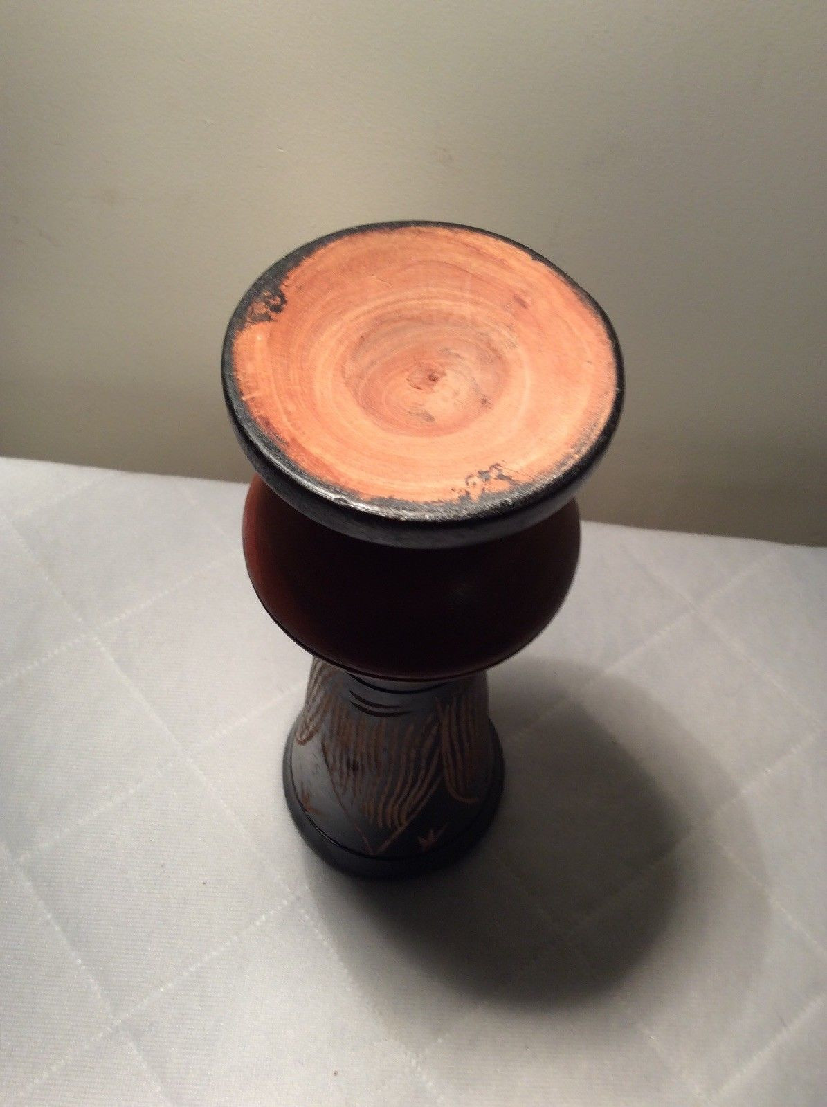 tall mango wood vase of wooden vase hand carved and painted 15 90 picclick in wooden vase hand carved and painted 5 of 6 wooden vase