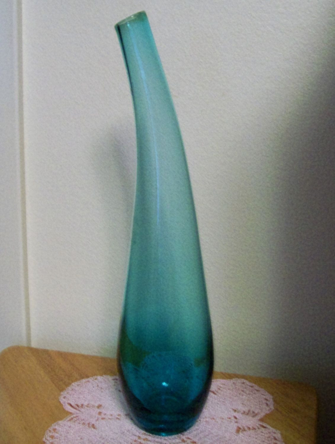 tall teal glass vase of vintage blown art glass turquoise bottle vase 13 inches tall great with regard to vintage blown art glass turquoise bottle vase 13 inches tall great piece for south western living room bedroom or bathroom decor