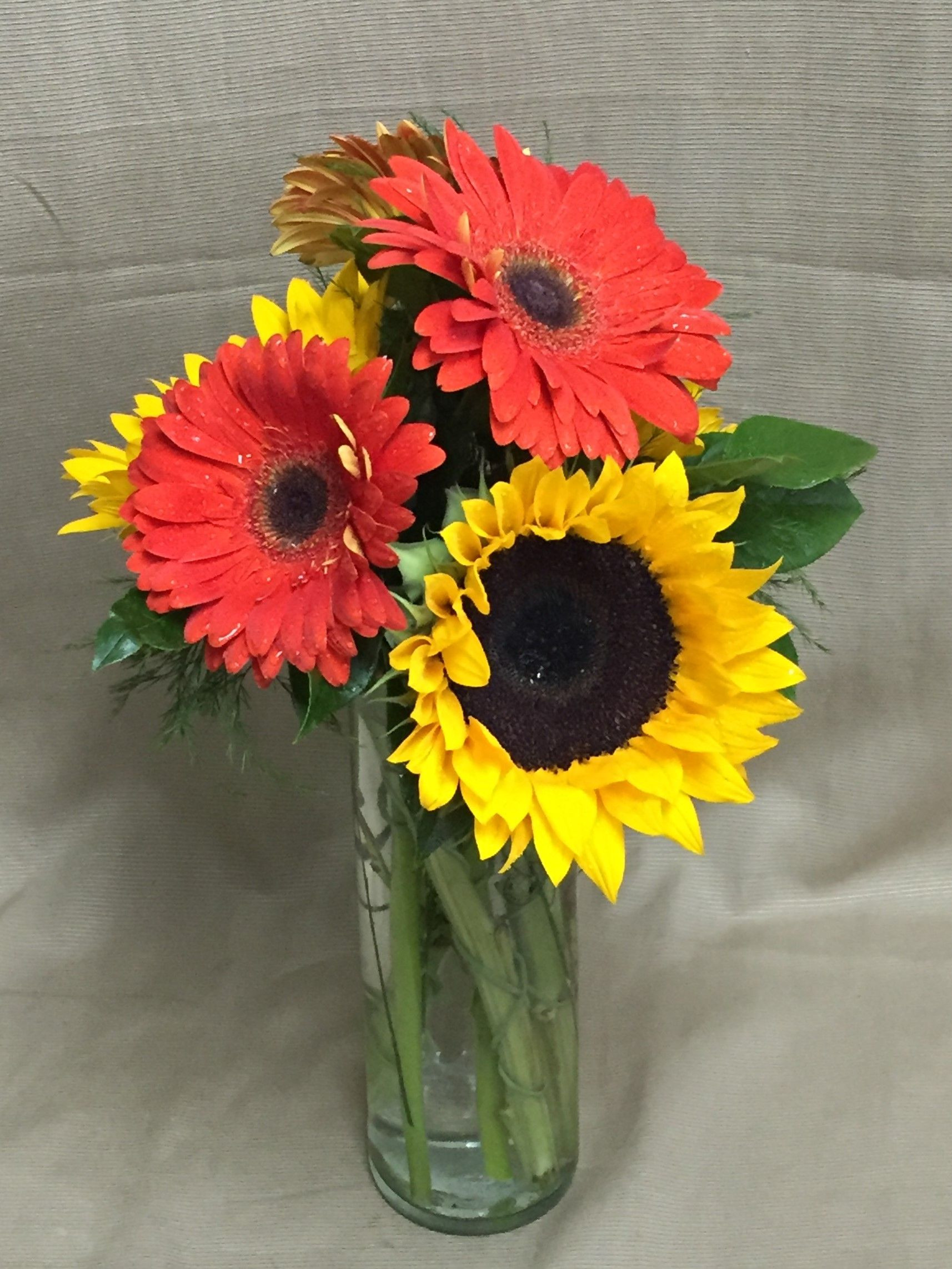 30 Great Tall Yellow Vase 2024 free download tall yellow vase of brilliant birthday yellow sunflowers orange gerbera daisies salal with regard to brilliant birthday yellow sunflowers orange gerbera daisies salal and tree fern in a tall
