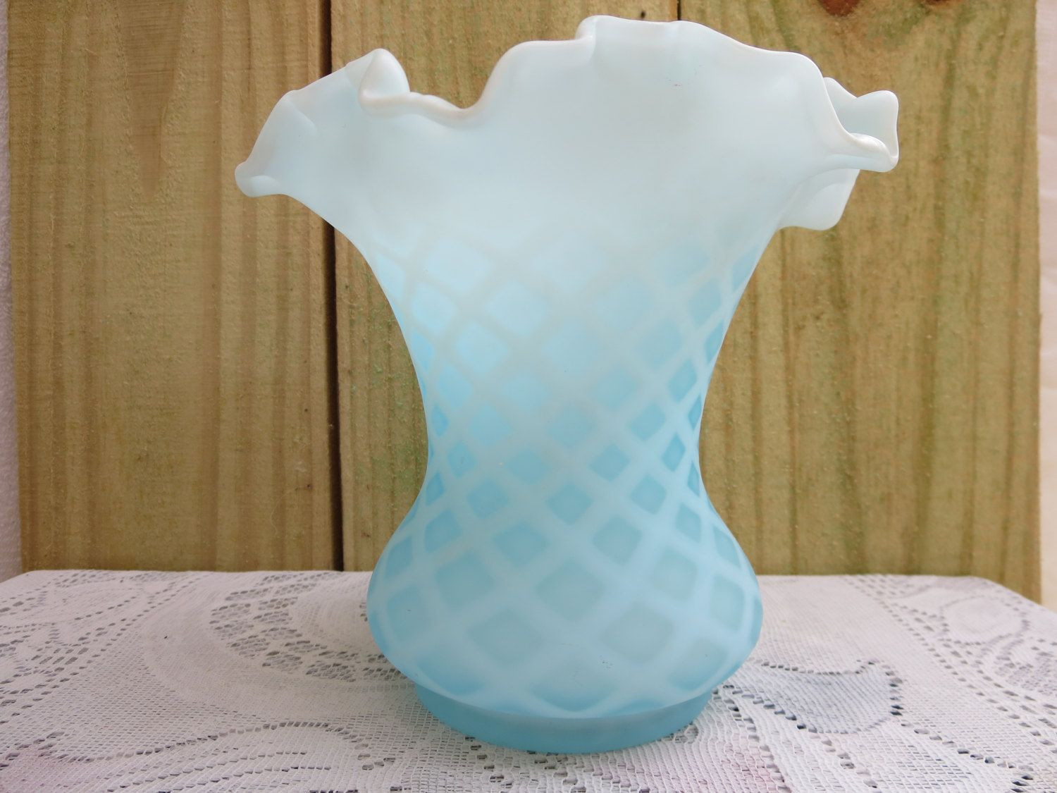 teal flower vase of fenton opalescent blue vase scalloped edge blue vase fenton for fenton opalescent blue vase scalloped edge blue vase fenton diamond pattern vase fenton