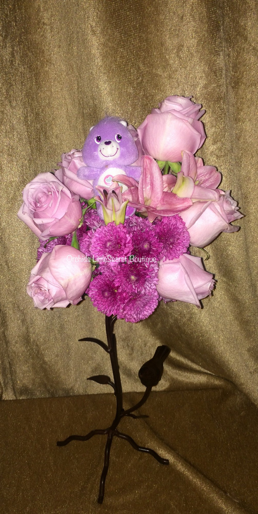 teddy bear vase of flower care bear flowers healthy within share lady care bear