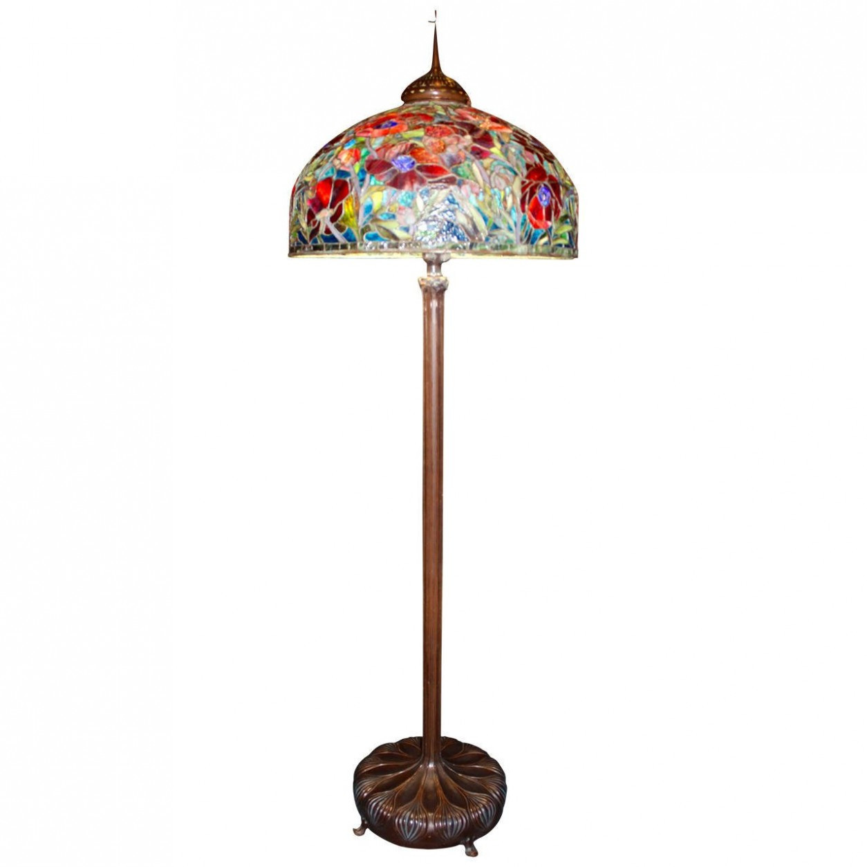 15 Spectacular Tiffany Style Vase 2024 free download tiffany style vase of warehouse of tiffany br style rome reading floor foothillfolk throughout oriental poppy tiffany style floor lamp for sale at 1stdibs
