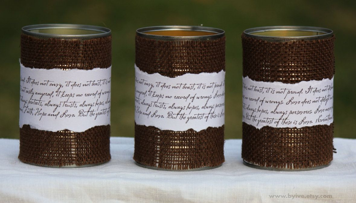 24 Nice Tin Can Vase Ideas 2024 free download tin can vase ideas of tin can centerpiece rustic and fall wedding decor set by byive intended for tin can vase rustic wedding decor burlap and script 1 cor this is so cute
