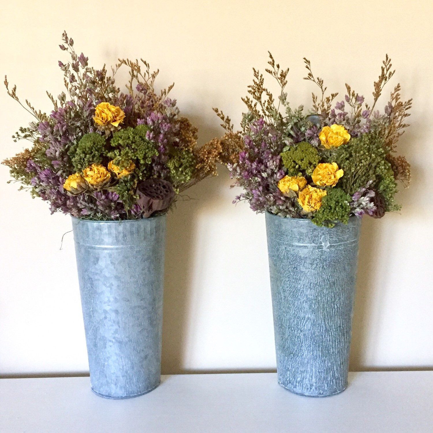 21 Stylish Tin Flower Vase 2024 free download tin flower vase of lovely set of 2 colorful dried floral and herbs arrangement set throughout lovely set of 2 colorful dried floral and herbs arrangement set inside old fashioned tin wall