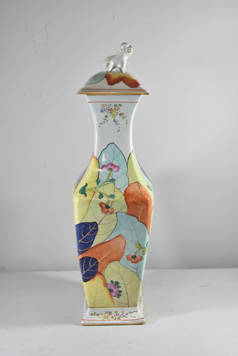 24 Fashionable tobacco Leaf Vase 2024 free download tobacco leaf vase of tobacco leaf temple porcelain dog top covered vase attributed to within italian tobacco leaf temple porcelain dog top covered vase attributed to mottahedeh for sale