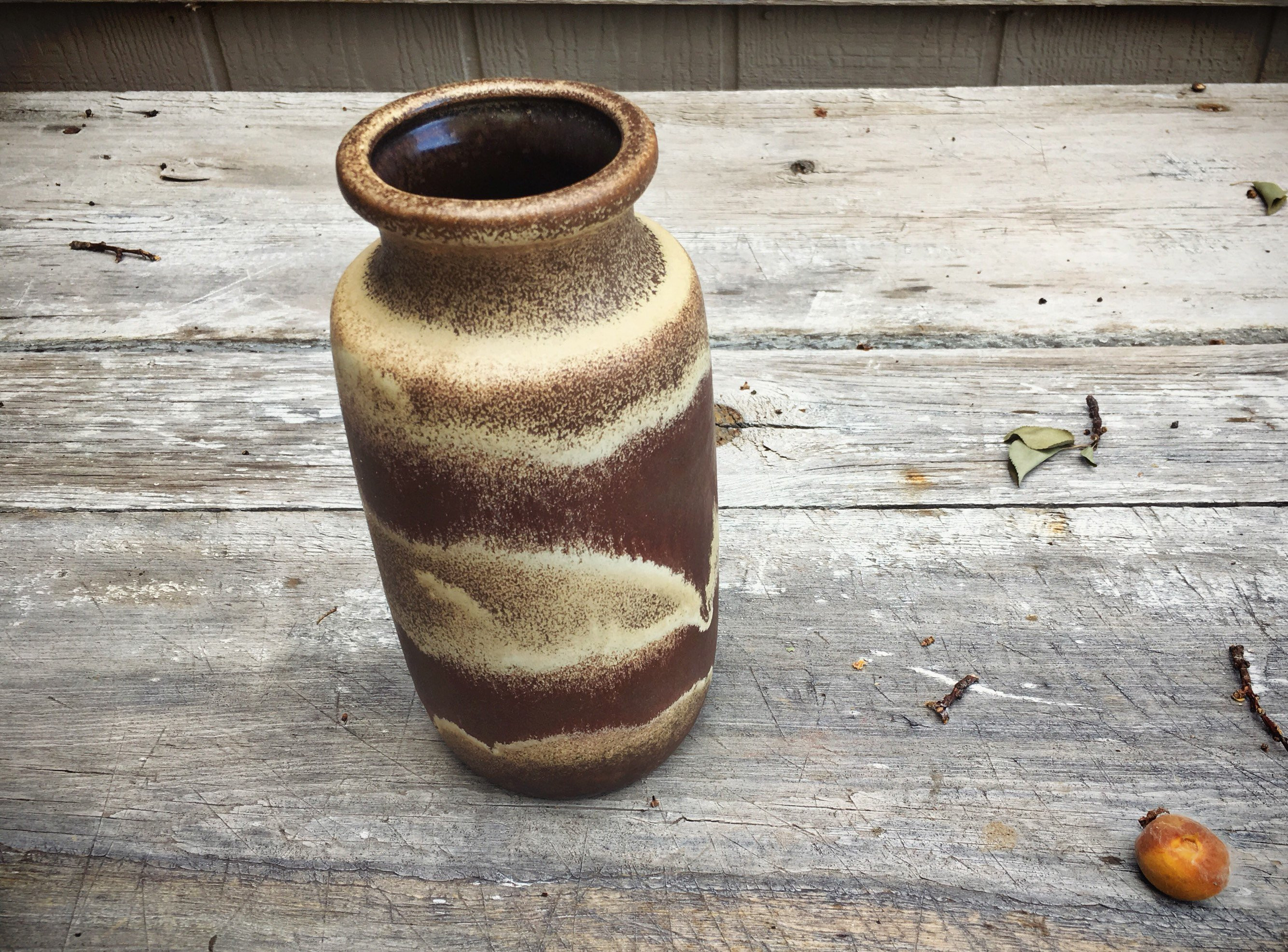 twine wrapped vase of mid century pottery west germany vase 213 20 scheurich keramik etsy within image 5 image 6