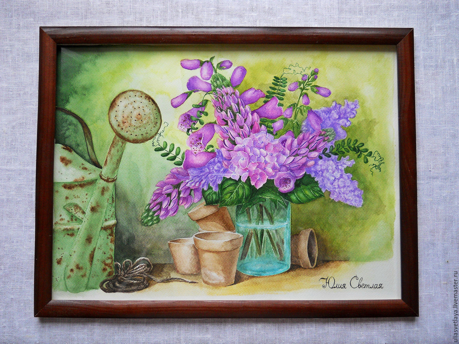 29 attractive Twine Wrapped Vase 2024 free download twine wrapped vase of still life watering can and bouquet of lupine watercolor paintings with regard to lake lupins foxglove lilac pots vase twine vine