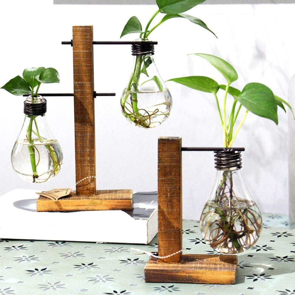 unique shaped glass vases of vintage style glass tabletop plant bonsai flower wedding decorative with regard to vintage style glass tabletop plant bonsai flower wedding decorative vase with wooden l t shape tray home decoration accessories cheap small glass vases