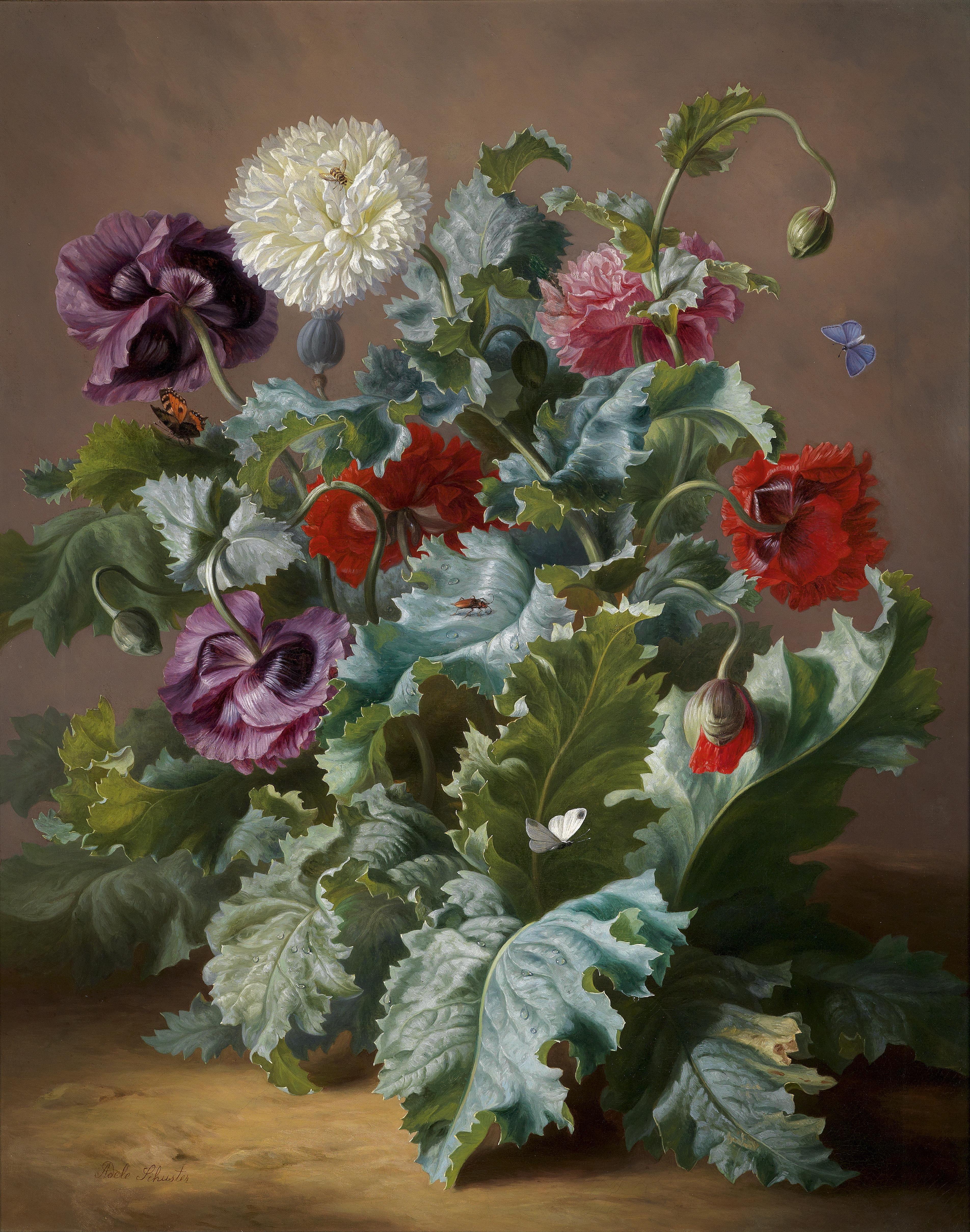 24 Spectacular Vase Of Flowers by De Heem Mural 2024 free download vase of flowers by de heem mural of adele schuster 1812 1890 flower piece with poppies and within adele schuster 1812 1890 flower piece with poppies and butterflies
