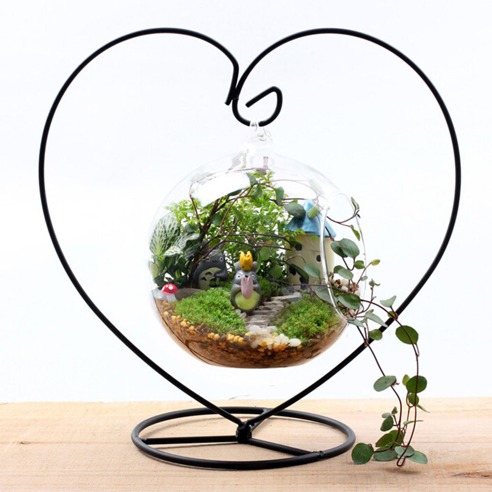 30 Popular Vase with Iron Stand 2024 free download vase with iron stand of black heart shaped iron hanging plant glass vase terrarium stand within 1 x iron stand hanging vase not included