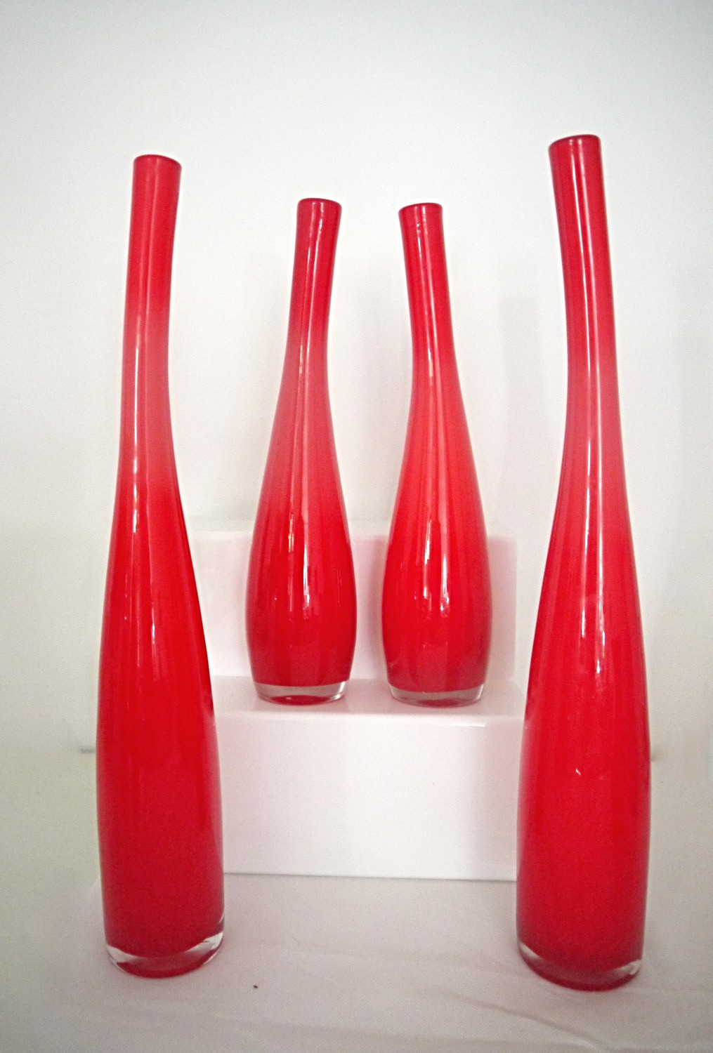 Venetian Glass Vase Of Beeblostyle Com Throughout Set Of Four Modernist Cased Glass Vases Sculptures