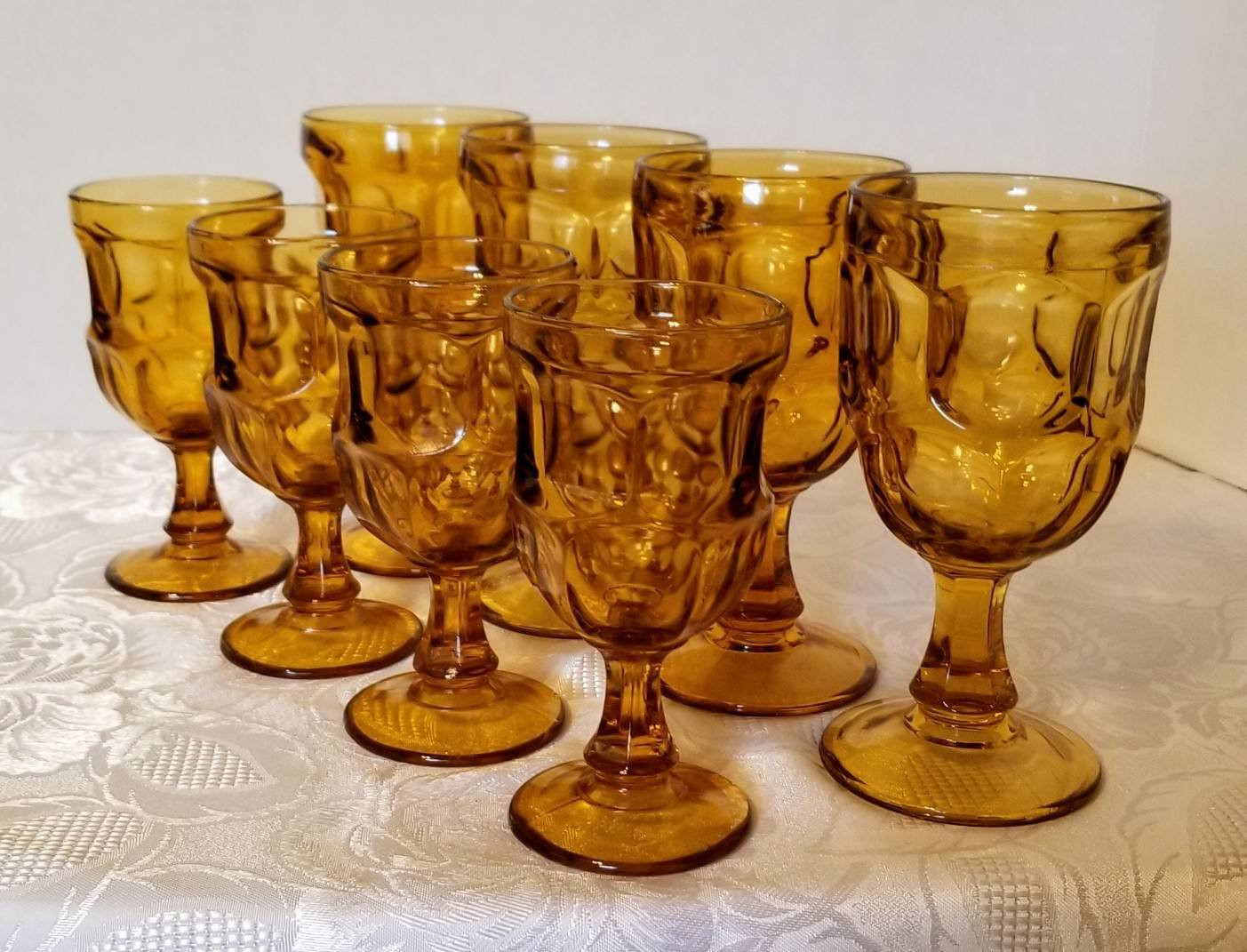viking amberina glass vase of libbey set of eight ashburton amber glass goblets four 8oz and etsy regarding dzoom
