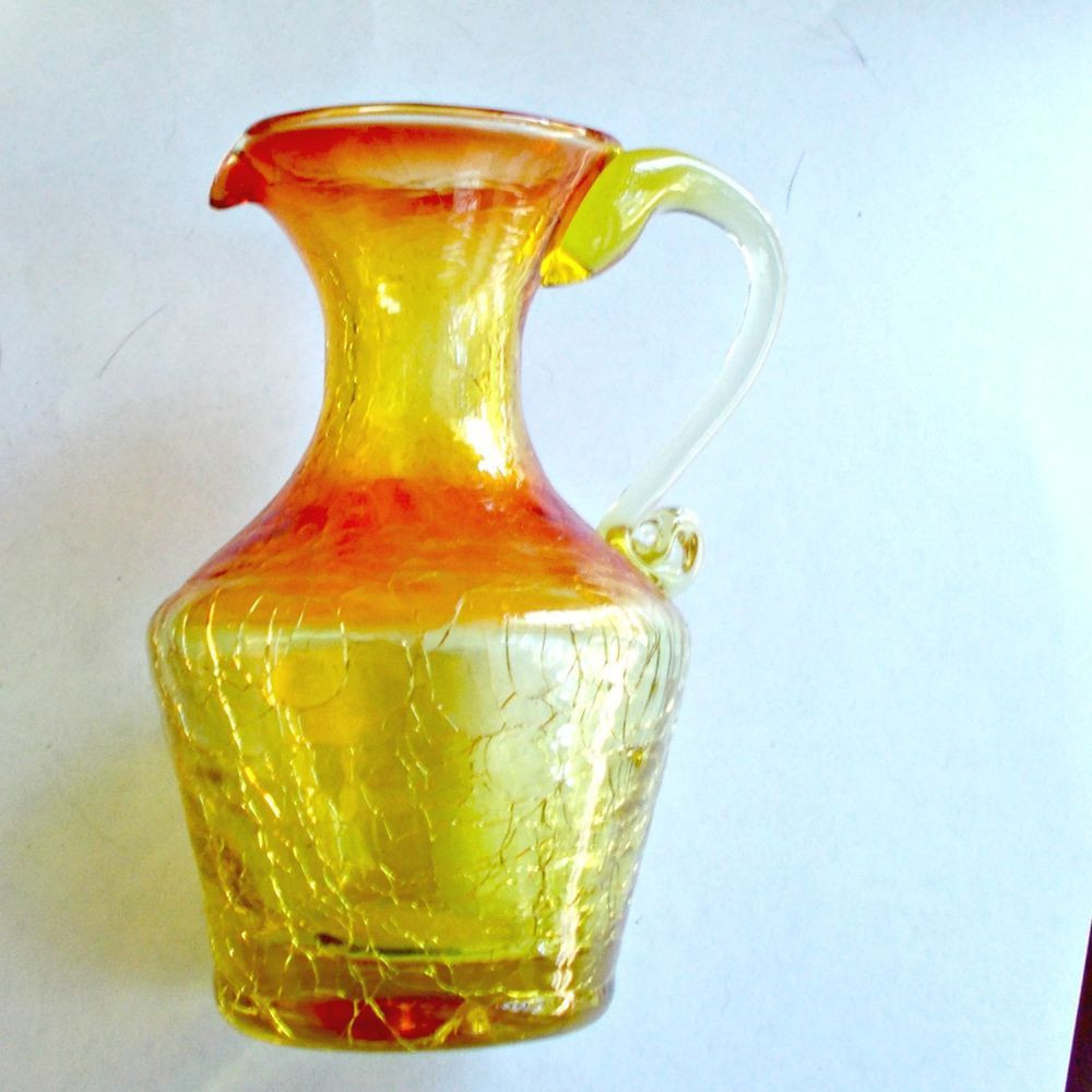 19 Famous Vintage Amber Crackle Glass Vase 2024 free download vintage amber crackle glass vase of crackle glass small pitcher amberina lots of yellow 4 3 8 wv blown intended for crackle glass small pitcher amberina lots of yellow 4 3 8 wv blown glass