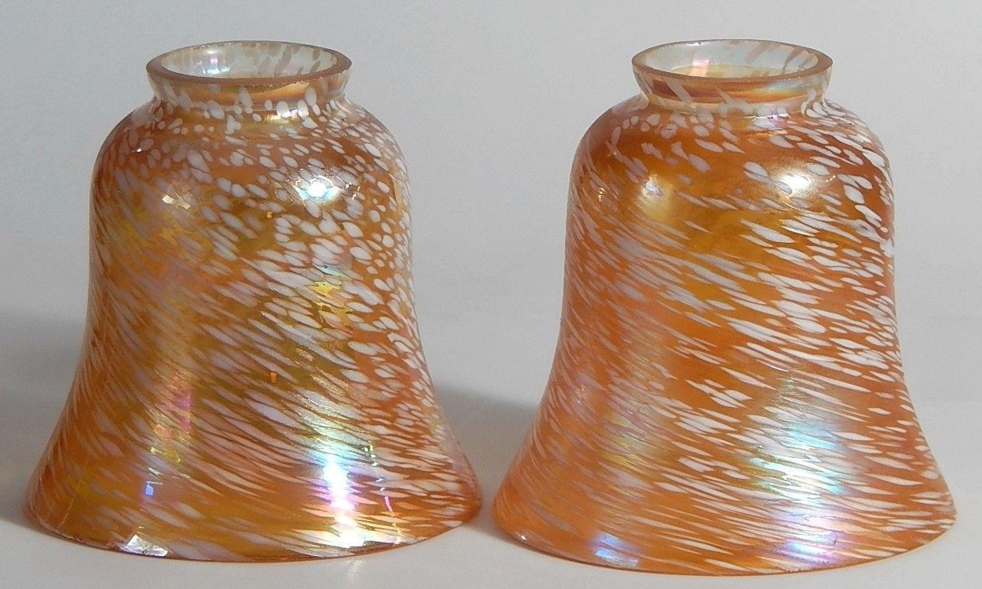 10 Awesome Vintage Cased Glass Vase 2024 free download vintage cased glass vase of 2 vintage iridescent art glass lamp shades cased amber white throughout previous