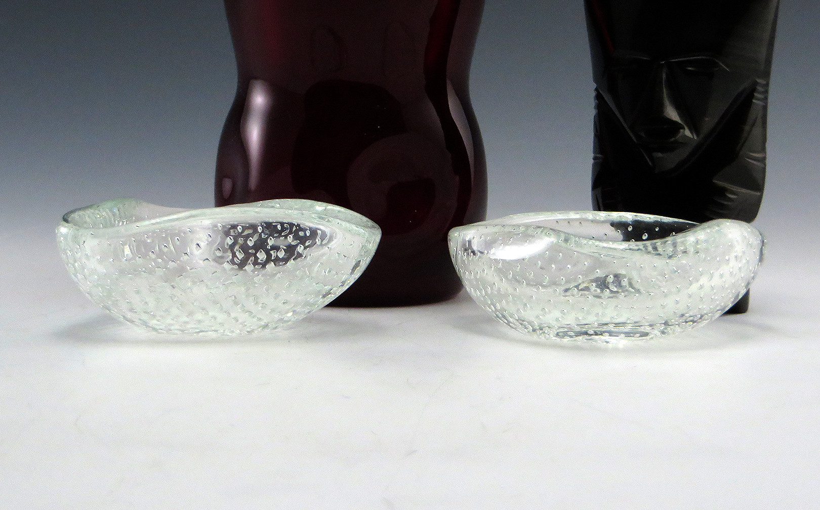 vintage italian glass vases of italian venini art glass petite bowls retro art glass in such perfection in bubble placement and the diamond shape of the bubbles is attributed to carlos