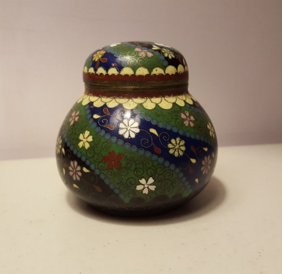 16 Stylish Vintage Japanese Vase 2024 free download vintage japanese vase of antique japanese cloisonne on copper quality small lidded jar urn with regard to antique japanese cloisonne on copper quality small lidded jar urn flower spirals sha